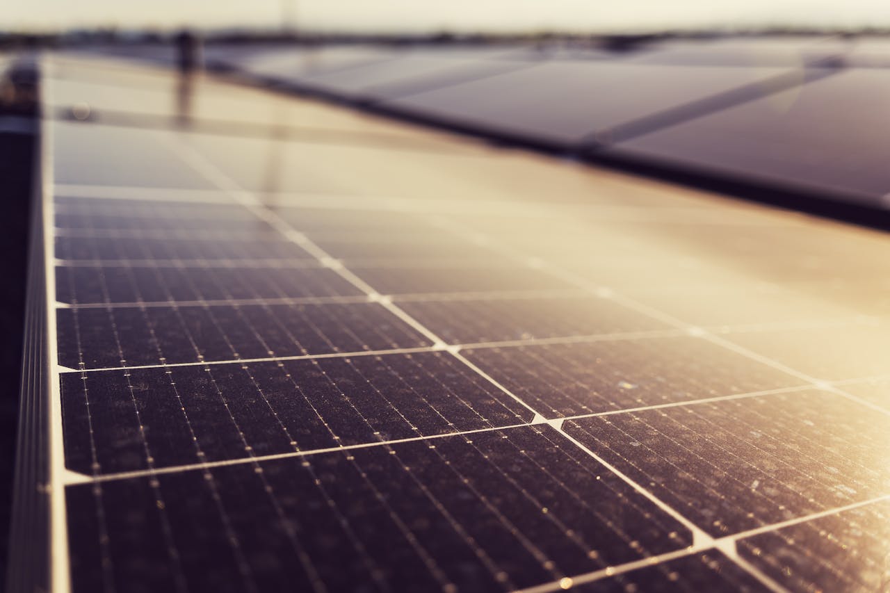 Mastering the First Impression: Your intriguing post title goes here Close-up of solar panels harnessing renewable energy under the Austrian sun.